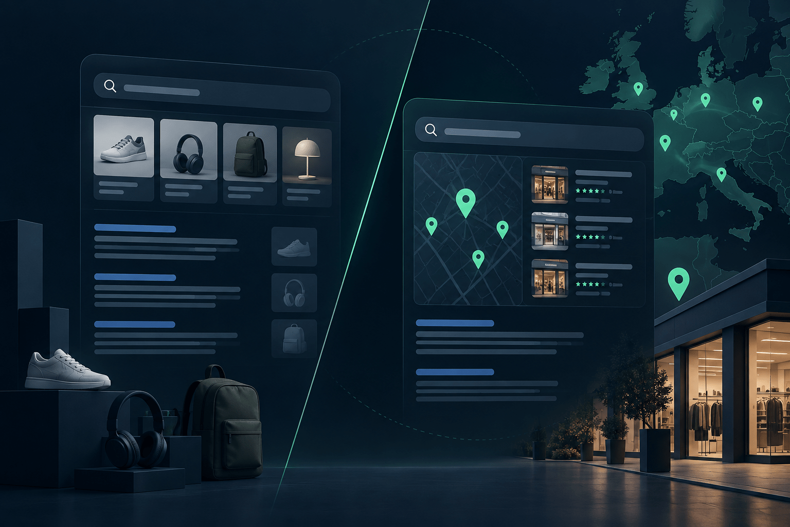Search result page with local packs.